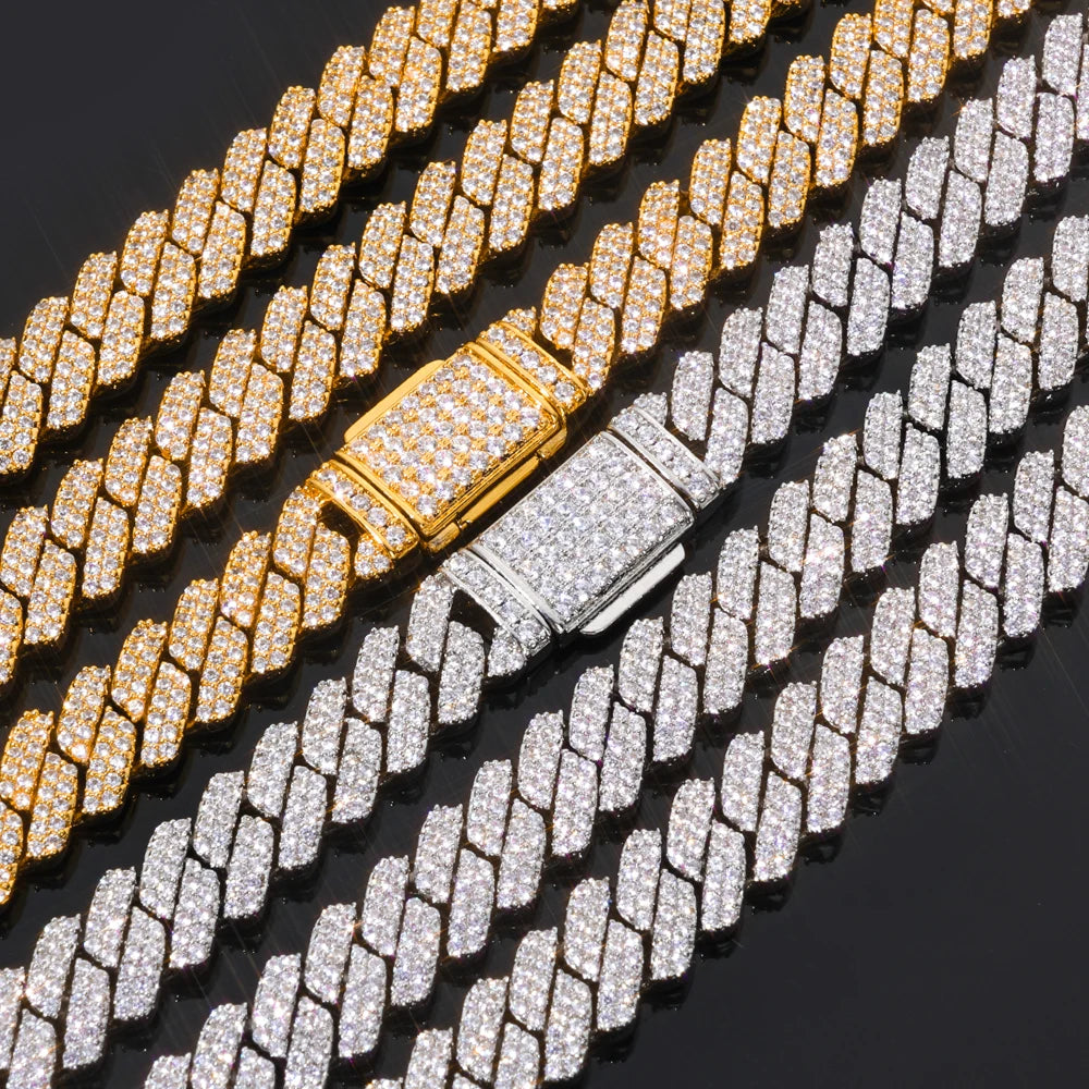 Iced Out Cuban Chain Necklace Stainless Steel 8MM