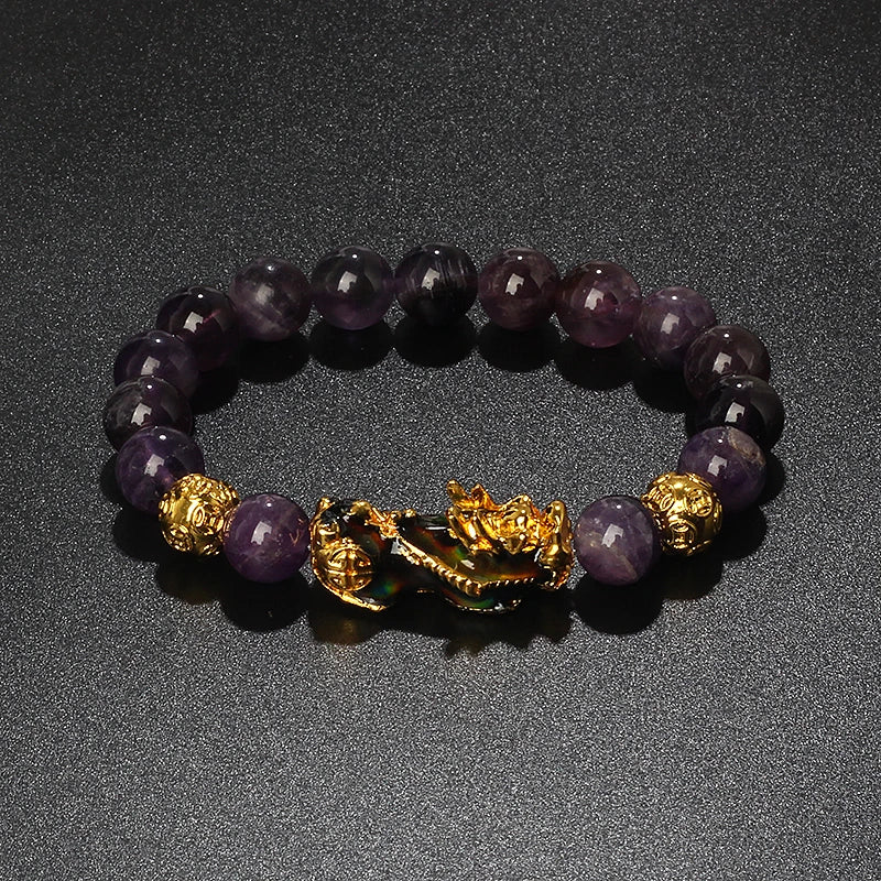 Color-Changing Natural Stone Pi Xiu Beaded Bracelet