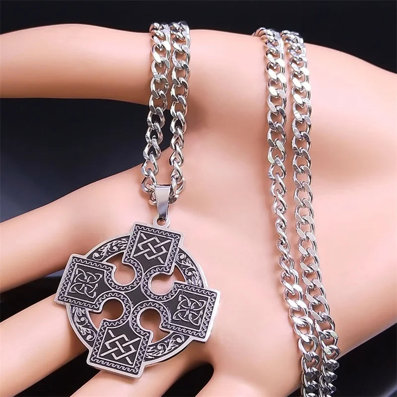 Gothic Celtic Cross Pendant — Stainless