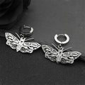 Silver Earrings Witchcraft Moth Dangle Vintage