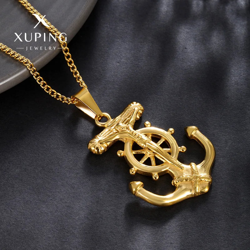 Anchor Gold Pendant Necklace