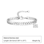 Braided Link Chain Bracelet — Silver