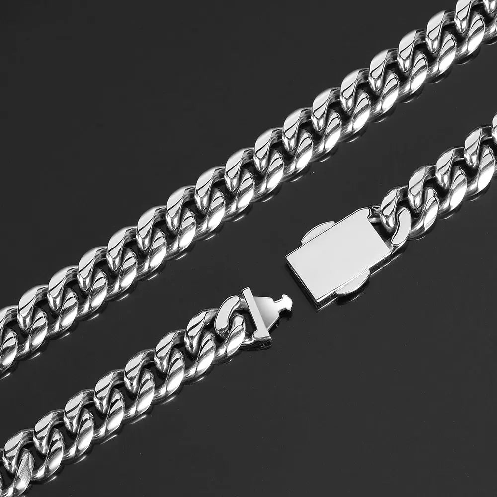 Black Cuban Bracelet Stainless Steel 12MM PVD