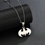 Gothic Bat Stainless Steel Pendant Necklace