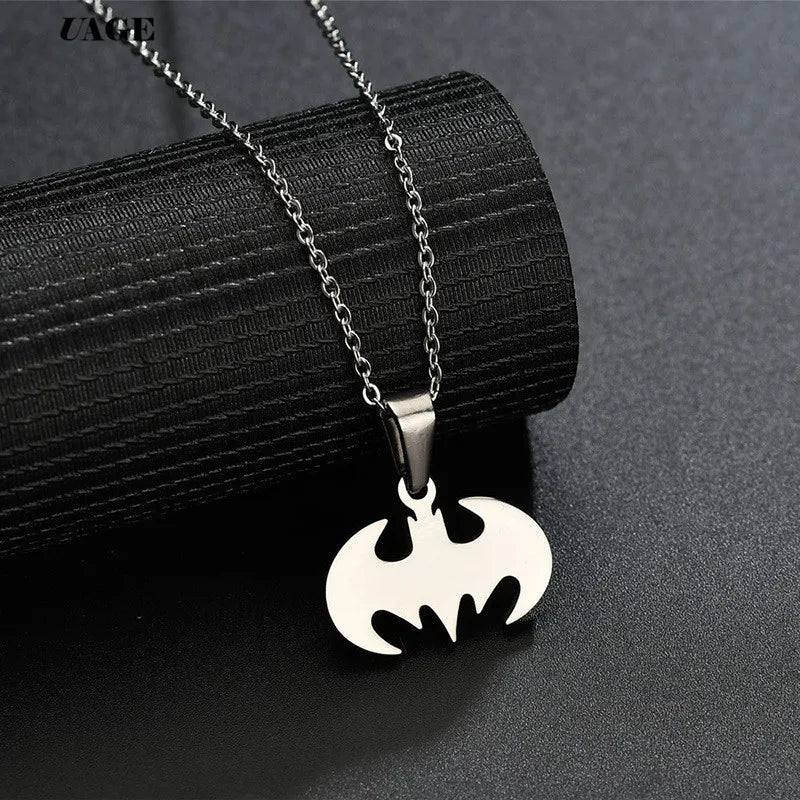 Gothic Bat Stainless Steel Pendant Necklace