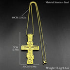 Orthodox IC XC Icon Crucifix Pendant Necklace — Stainless Steel