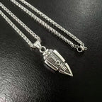 HNSP 316L Stainless Steel Viking Runes Norse Odin Spear Pendant Chain Necklace For Men Jewelry Accessory Gift