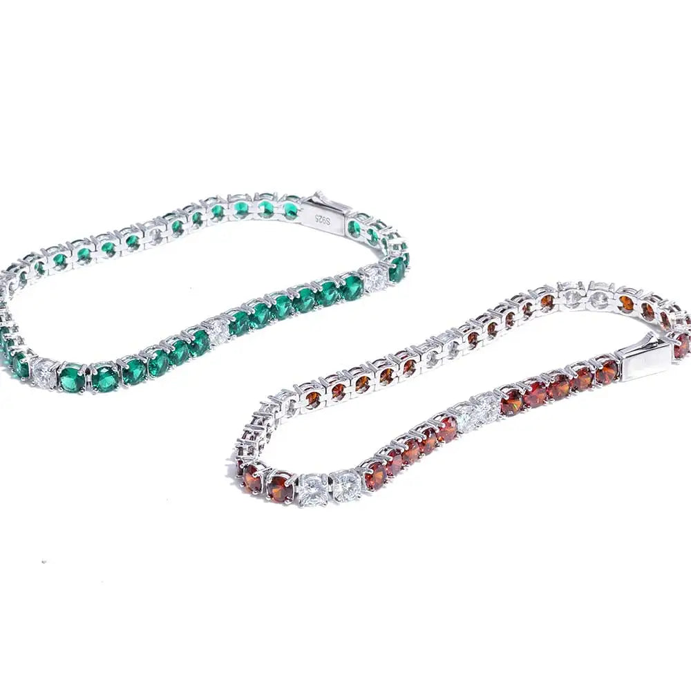 Silver 925 Moissanite Tennis Bracelet Iced Out