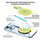 Yellow Phone Heat Spreader Magnetic Cooling Sticker Special Thermal Conductive Pad for Phone Cooler