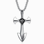 Vintage Punk Hip Hop Templar Knight Cross Pendants Necklaces For Men Women 316L Stainless Steel Fashion Jewerly Drop