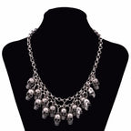 Layered Skull Choker Necklace — Gothic Vintage