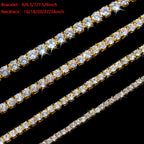 925 VVS Moissanite Tennis Chain Fine Jewelry 2/3/4/5MM Width Iced Out Bling Moissanite Bracelet Sterling Silver for Women Men