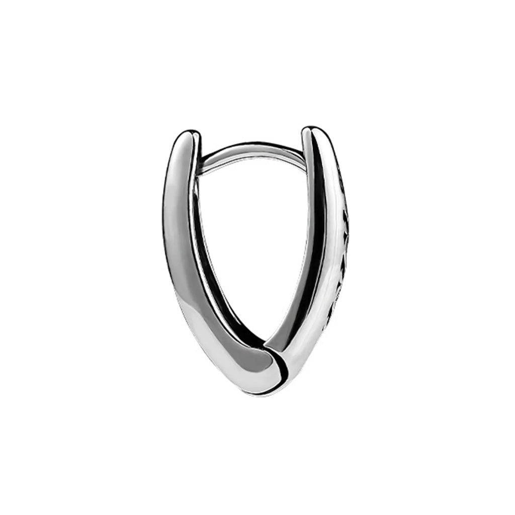 Geometric Hoop Earrings — Stainless Steel