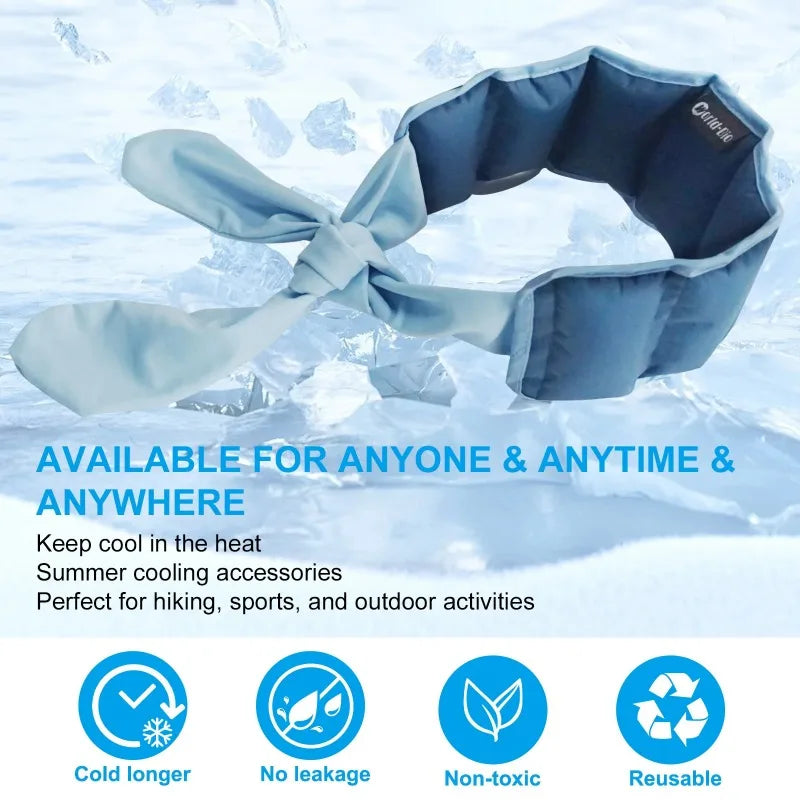 35*9cm Summer neck cooling cold sensation ice scarf ice pack sports headscarf pet ice scarf new reusable