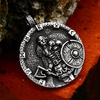 Viking Navigation Skull Pendant — Stainless Steel