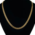 6.5mm Silver Tone/Black Gold Plated Chains for Men Boys, Mens Necklace Chains Stainless Steel Thick Cuban Link Chain