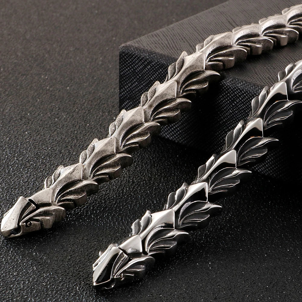 Cool Matte 316L Stainless Steel Men Bracelet for Man 17MM Width Keel Chain Bracelets Male Men's Male Jewelry 3 Sizes