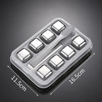 Reusable Whiskey Stones Stainless Steel Ice Cubes Quick-Freeze Wine Cooler Food Grade Metal Pellets Beer Cooler Bar
