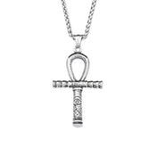 Ankh Cross Eye of Horus Pendant Necklace — Stainless