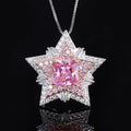 Iced Out Pentagram Pendant Necklace 10mm