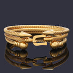 3-Piece Arrow Cuff Bracelet Set — Stainless Steel