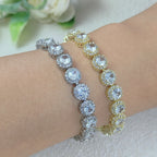 Iced Out Zirconia Bracelet — Silver