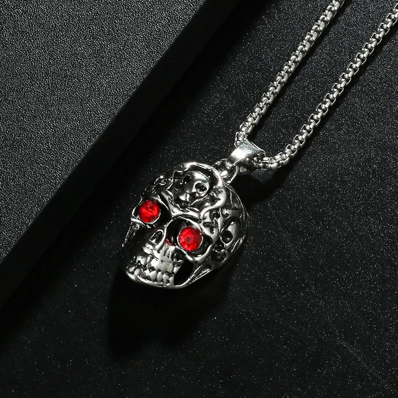 Skull Steel Pendant European American Head