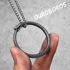 Ouroboros Snake Stainless Steel Pendant Necklace