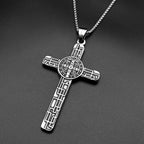 Catholic Saint Benedict Cspb Medal Pendant Necklace for Women Men Stainless Steel Silver Color Chain Jewery san benito Gift