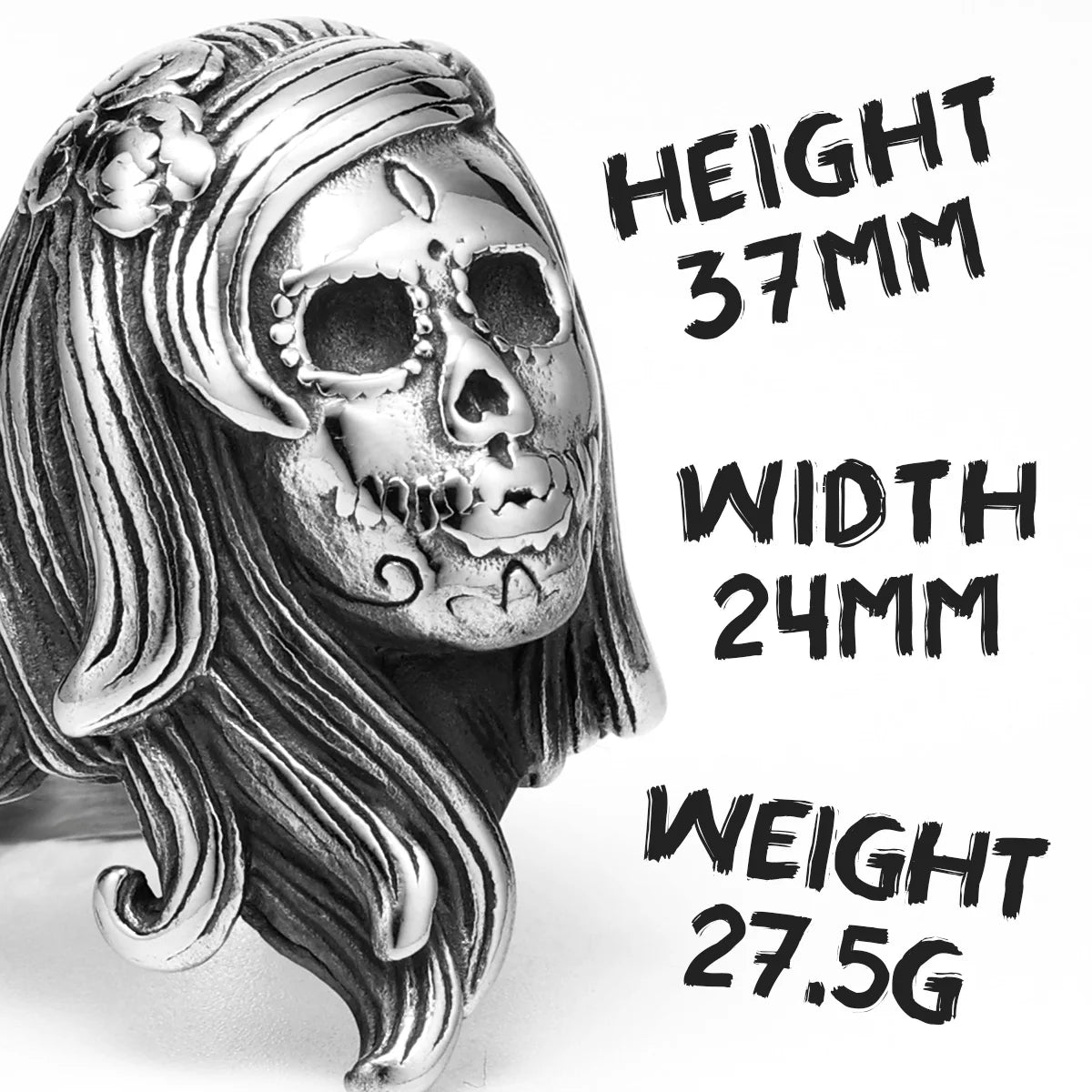 Skull Gothic Ring Stainless Steel