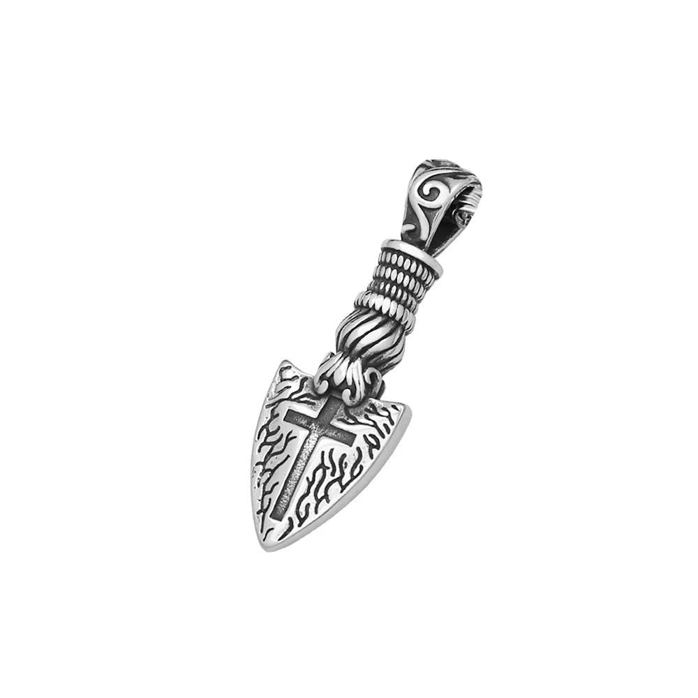 Viking Spearhead Pendant — Stainless Steel