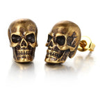 Skull Stud Earrings — Stainless Steel