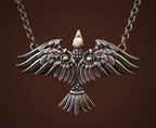 Viking Crow Wings Choker Necklace — Gothic, Zinc Alloy
