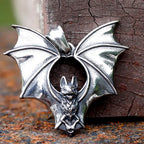 2023 New Design Stainless Steel Bat Pendant Detailed Necklace Punk Biker Animal Jewelry High Quality Gift Accessories