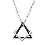 Geometric Statement Pendant Necklace Silver