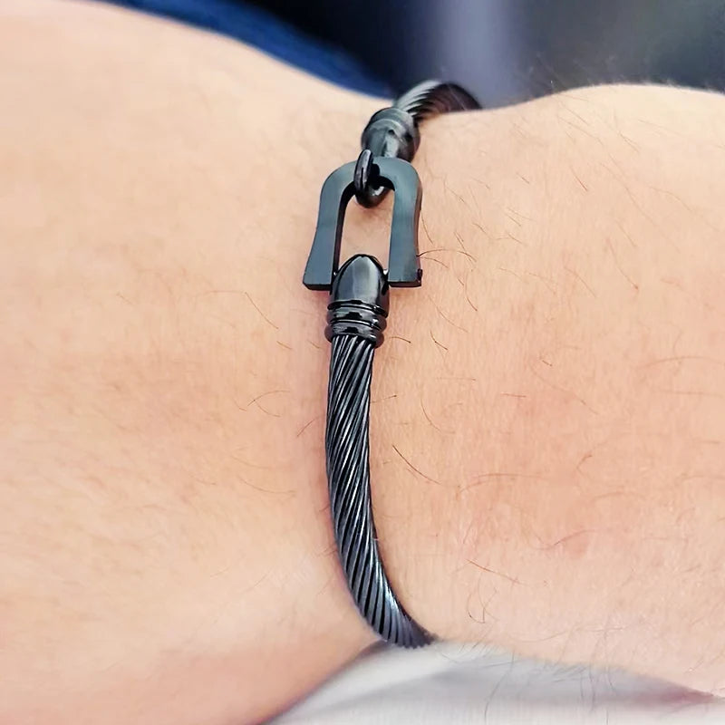 Rope Chain Bracelet — Stainless Steel, Black, Gold or Silver