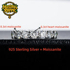 Heart Diamond Engagement Ring — 925 Silver