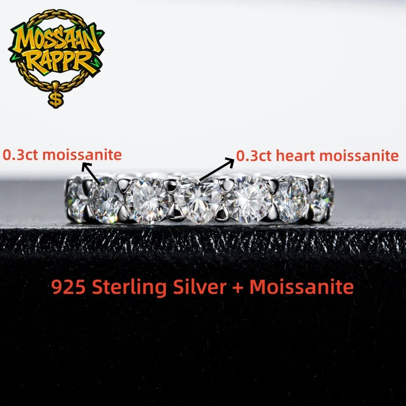 Heart Diamond Engagement Ring — 925 Silver