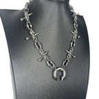 Punk Grunge Goth Rivet Spike Clavicle Chain Necklace