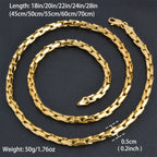 Original Dubai 18k Gold Plated Men's and Women's Necklace Irregular Rectangular Weaving Hip Hop Party Jewelry Gifts