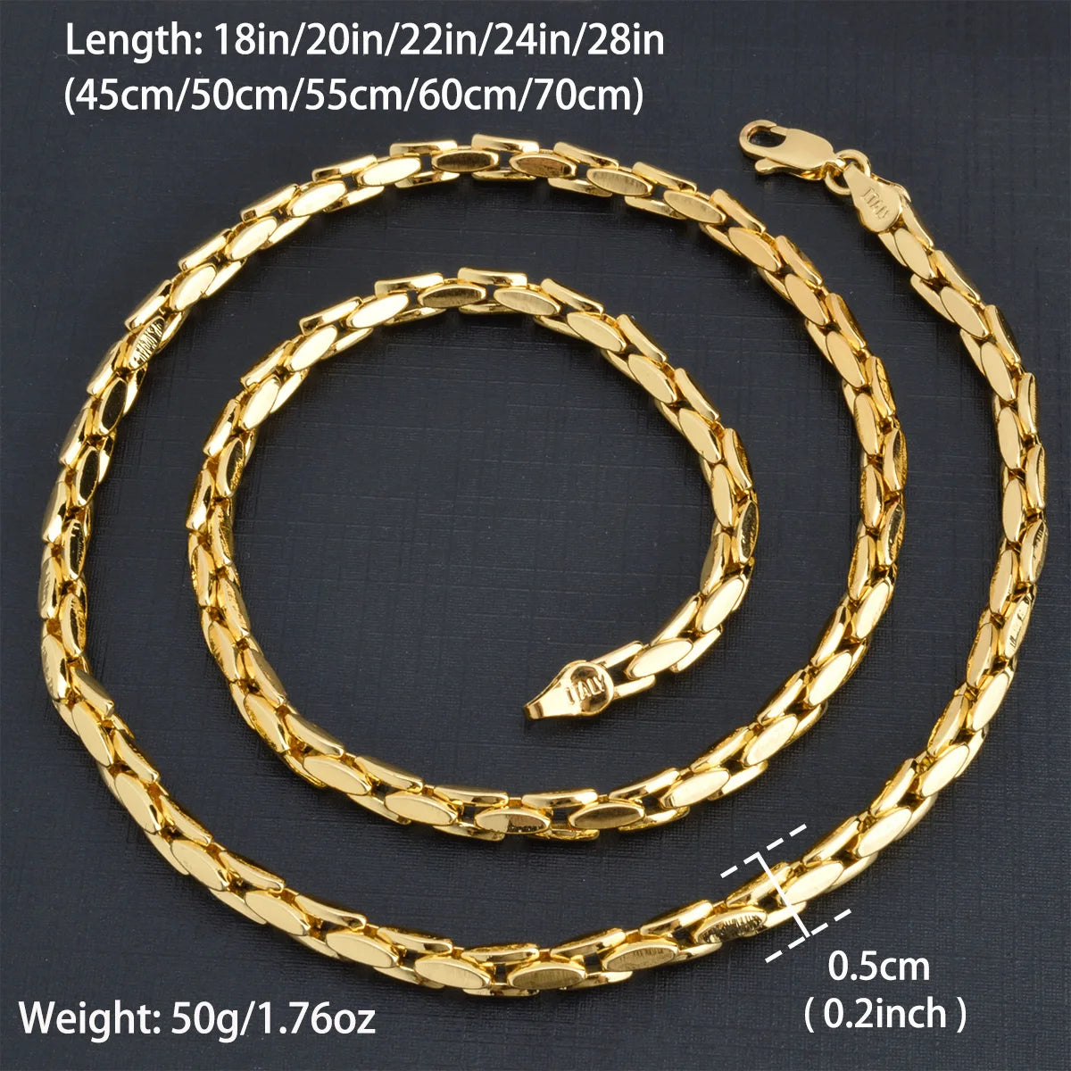 Original Dubai 18k Gold Plated Men's and Women's Necklace Irregular Rectangular Weaving Hip Hop Party Jewelry Gifts