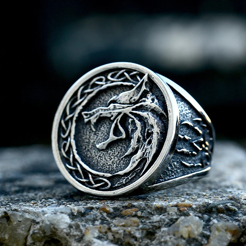 Fashion Viking Rune Pattern Bear claw Celtic knot Ring Stainless Steel Mens Punk Jewelry BR8-739