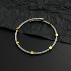 Wire Thorn Nut Bracelet for Women — Gold-Tone, Stainless Steel