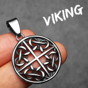 Viking Hollow Celtic Knot Pendant Necklace — Stainless Steel