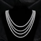 Iced Out Tennis Chain Bracelet 5mm — Silver