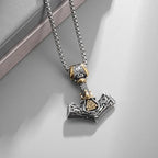 Retro Domineering Nordic Battle Ax Pendant Necklace for Men and Women Punk Pendant Lucky Amulet Jewelry Gift