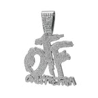 Hip Hop Fashion English Letter OTF Pendant Cuban Chain Necklace,  Suitable For Daily Wear By Men And Women , Rock Party Jewelry