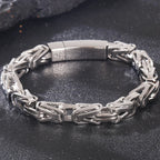 Gold Color Bracelet for Men Stainless Steel 8MM V Shape Chain Men's Wrist Arm Jewelry Birthday Gifts for Boys Him