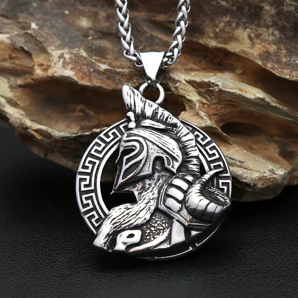 Viking Steel Pendant Vintage Nordic Sparta Warrior