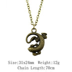 Cold Blooded Reptile Lizard Gecko Chameleon Pendant Necklace For Women Men
